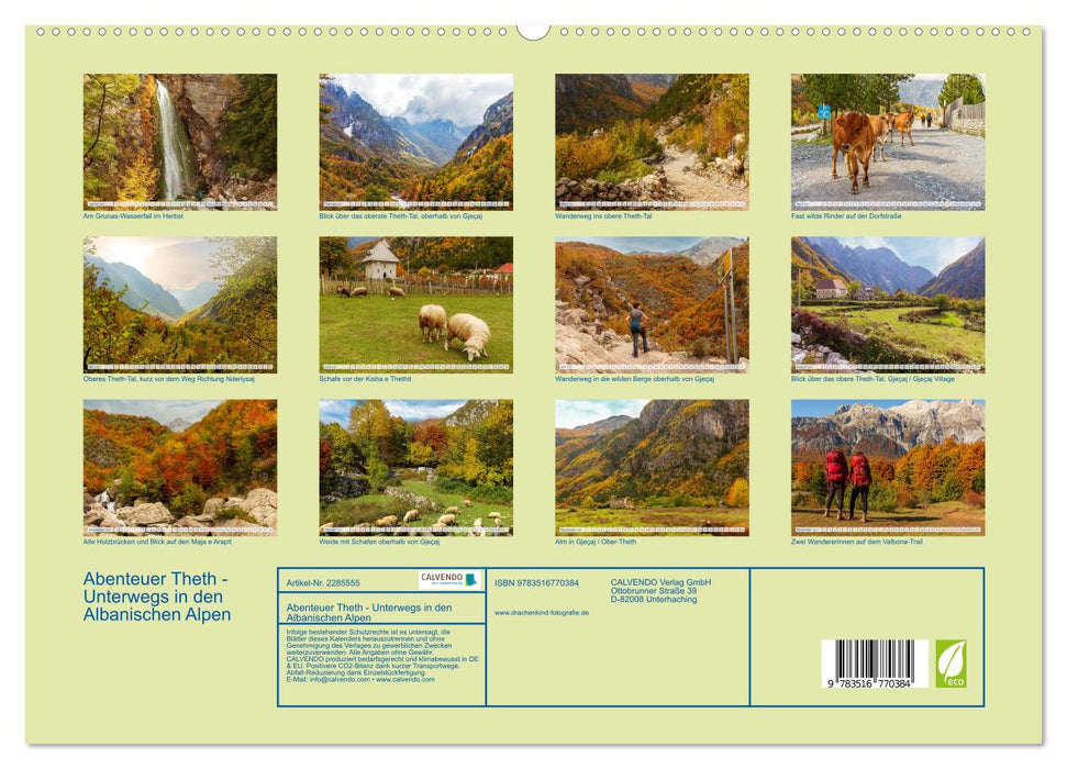 Abenteuer Theth - Unterwegs in den Albanischen Alpen (CALVENDO Premium Wandkalender 2027)