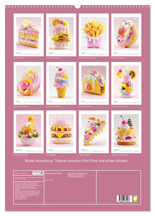 Bunte Versuchung. Träume zwischen Fast Food und süßen Sünden (CALVENDO Wandkalender 2027)