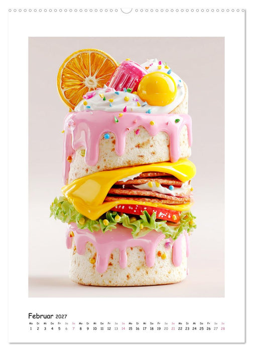 Bunte Versuchung. Träume zwischen Fast Food und süßen Sünden (CALVENDO Premium Wandkalender 2027)
