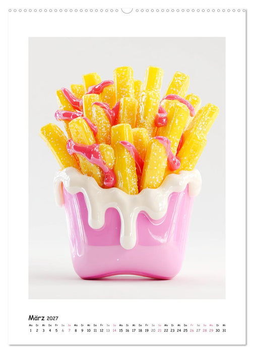 Bunte Versuchung. Träume zwischen Fast Food und süßen Sünden (CALVENDO Premium Wandkalender 2027)
