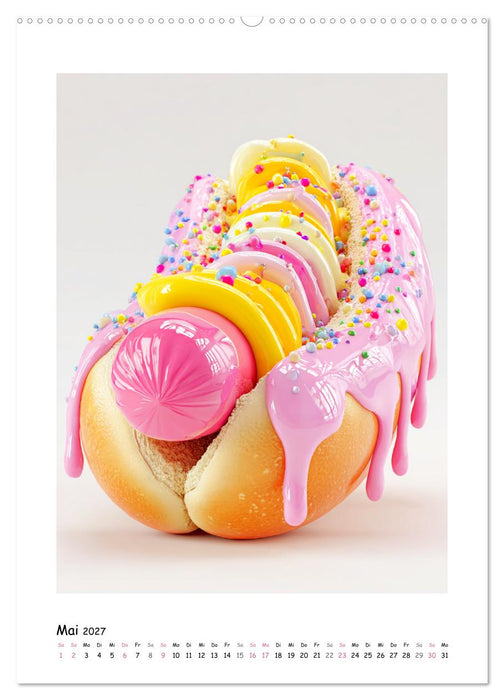 Bunte Versuchung. Träume zwischen Fast Food und süßen Sünden (CALVENDO Premium Wandkalender 2027)