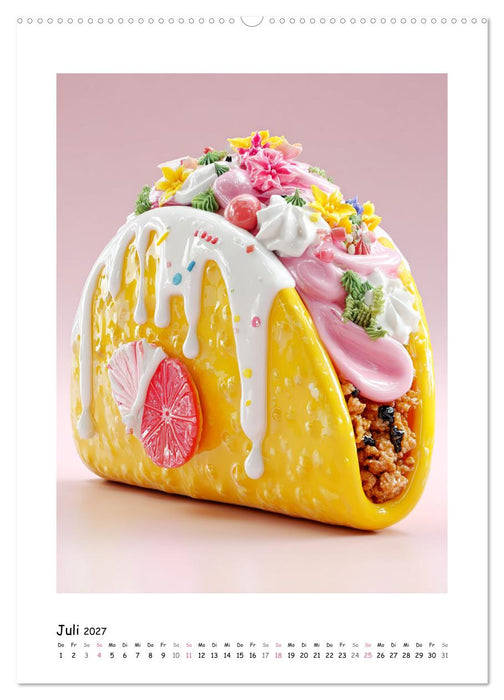 Bunte Versuchung. Träume zwischen Fast Food und süßen Sünden (CALVENDO Premium Wandkalender 2027)