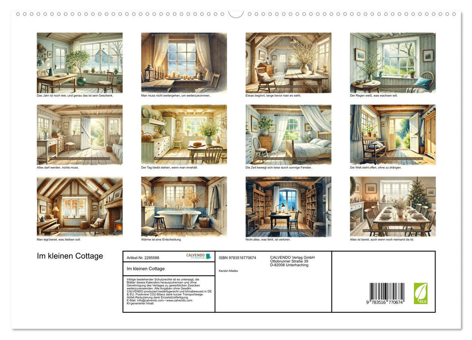 Im kleinen Cottage (CALVENDO Premium Wandkalender 2027)