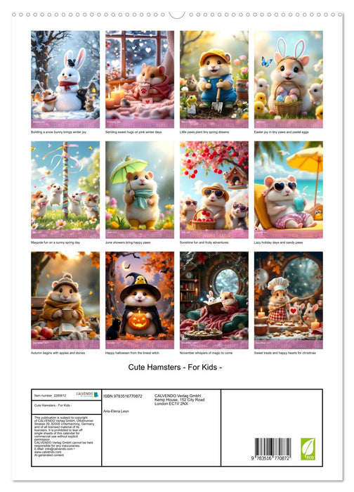 Cute Hamsters - For Kids - (CALVENDO Premium-Calendar 2027)