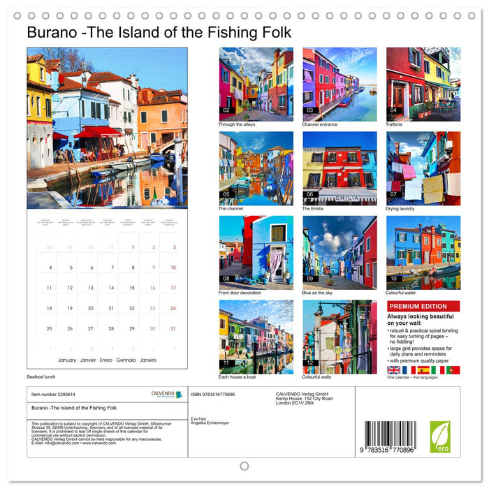 Burano -The Island of the Fishing Folk (CALVENDO Monthly Calendar 2027)
