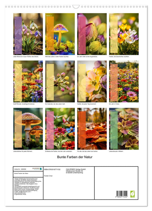 Bunte Farben der Natur (CALVENDO Wandkalender 2027)