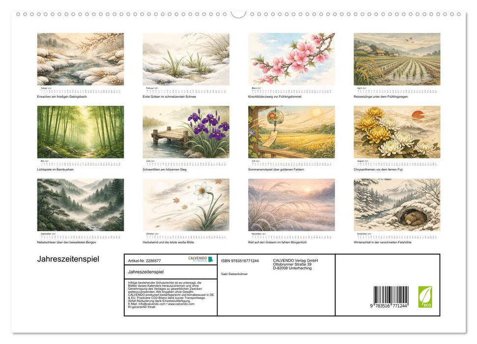 Jahreszeitenspiel (CALVENDO Premium Wandkalender 2027)