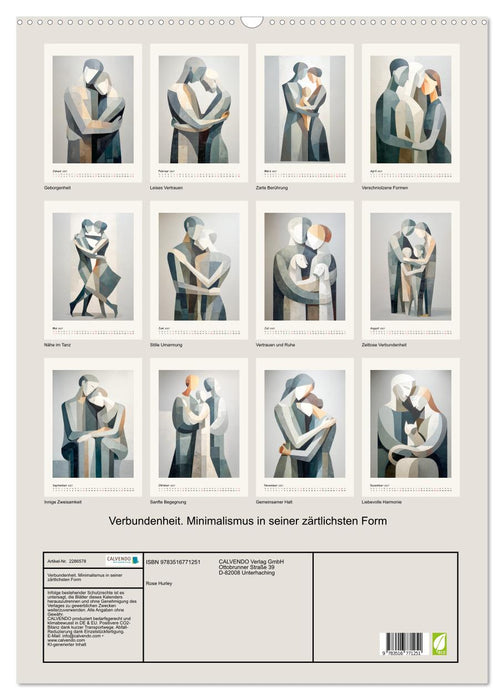 Verbundenheit. Minimalismus in seiner zärtlichsten Form (CALVENDO Wandkalender 2027)
