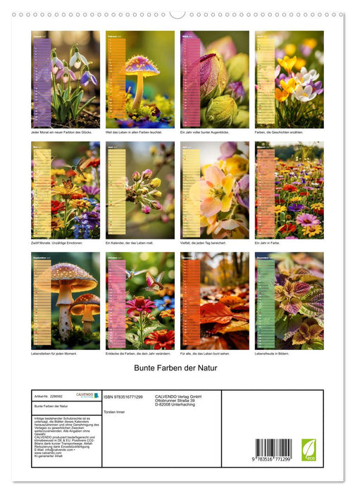 Bunte Farben der Natur (CALVENDO Premium Wandkalender 2027)