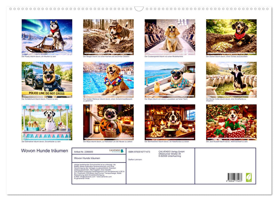 Wovon Hunde träumen (CALVENDO Wandkalender 2027)