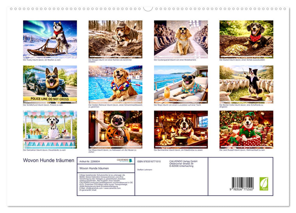 Wovon Hunde träumen (CALVENDO Premium Wandkalender 2027)