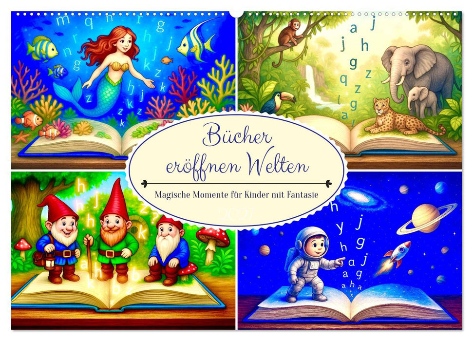 Bücher eröffnen Welten (CALVENDO Wandkalender 2027)