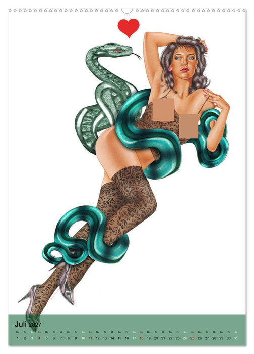 DELIKATESSEN - leckere Köstlichkeiten & kalorienarme Pin up Illustrationen, Zeichnungen, Grafiken und Malerei der Marke "Burlesque up your wall" von Sara Horwath (CALVENDO Premium Wandkalender 2027)