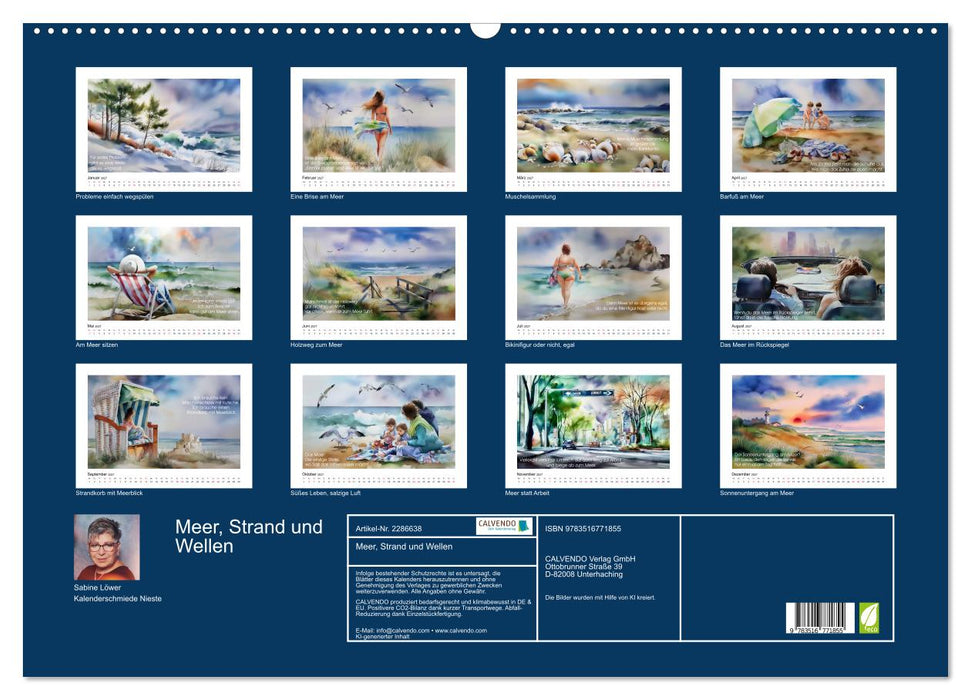 Meer, Strand und Wellen (CALVENDO Wandkalender 2027)