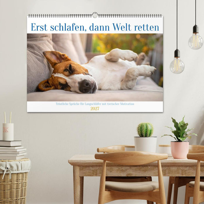 Erst schlafen, dann Welt retten (CALVENDO Wandkalender 2027)
