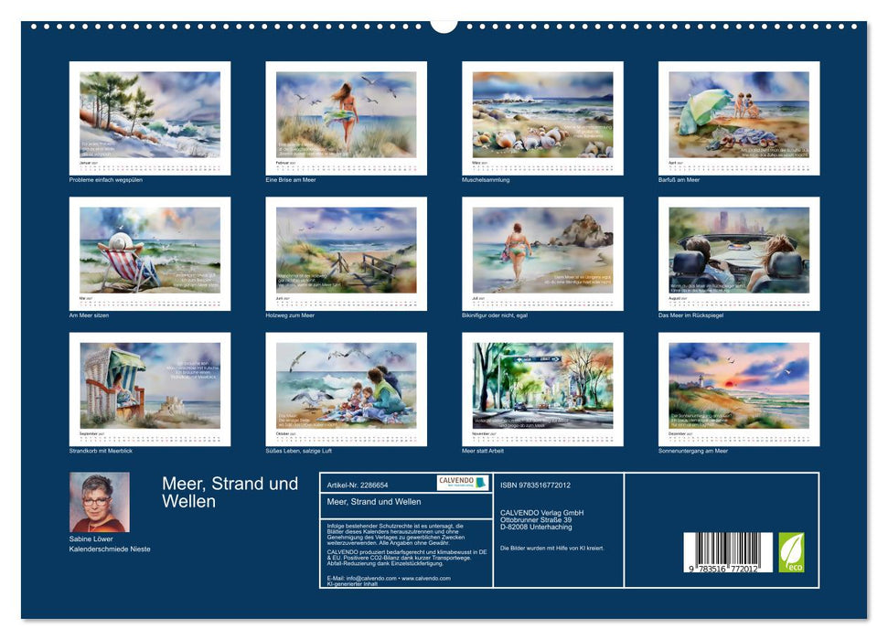 Meer, Strand und Wellen (CALVENDO Premium Wandkalender 2027)