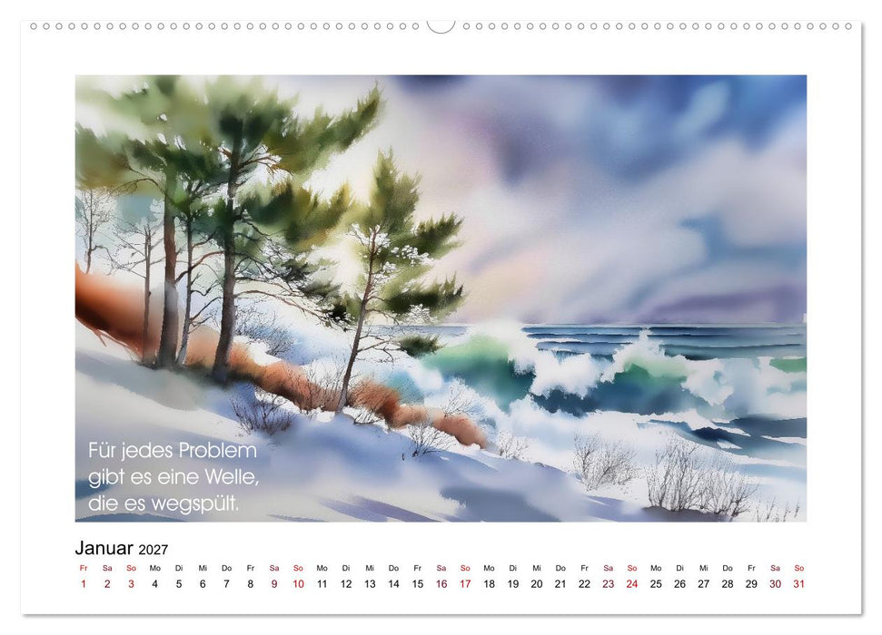 Meer, Strand und Wellen (CALVENDO Premium Wandkalender 2027)