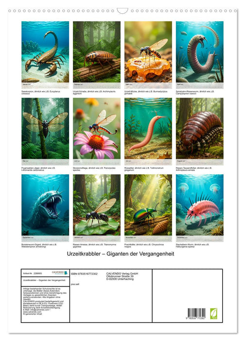 Urzeitkrabbler – Giganten der Vergangenheit (CALVENDO Wandkalender 2027)
