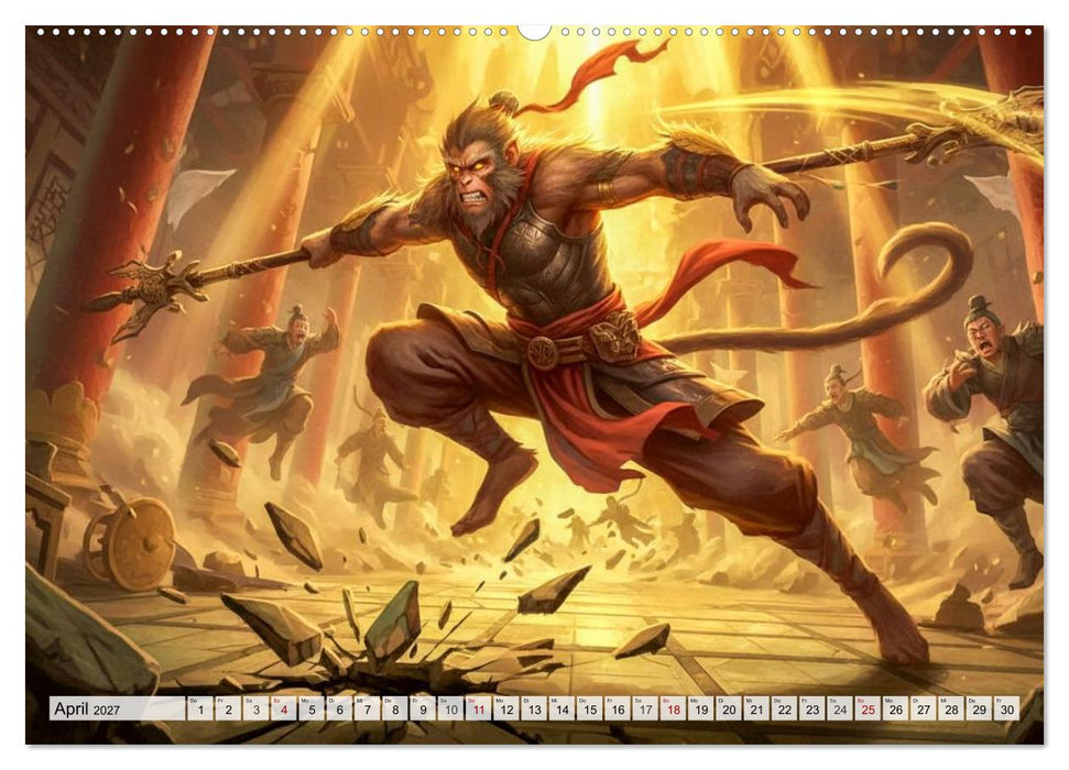 Sun Wukong - Die Reise des Affenkönigs (CALVENDO Premium Wandkalender 2027)
