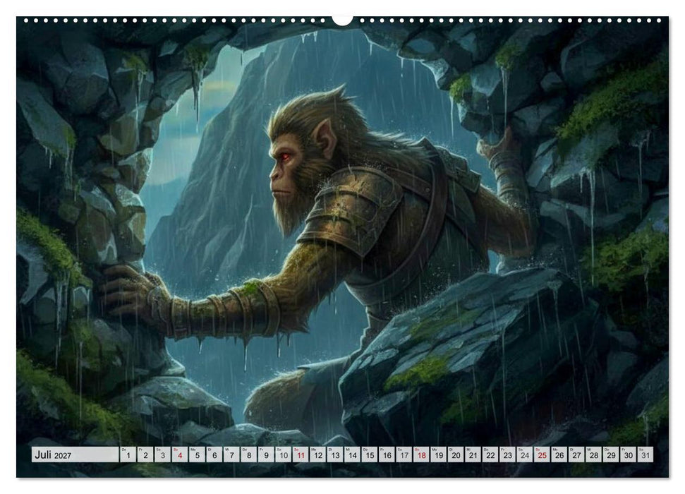 Sun Wukong - Die Reise des Affenkönigs (CALVENDO Premium Wandkalender 2027)