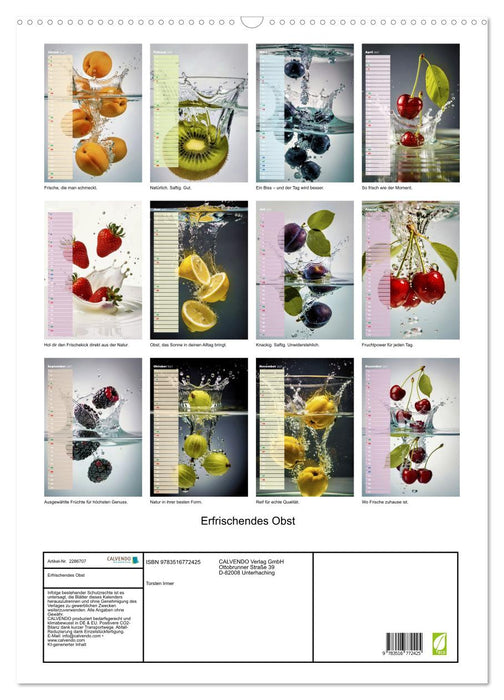 Erfrischendes Obst (CALVENDO Wandkalender 2027)