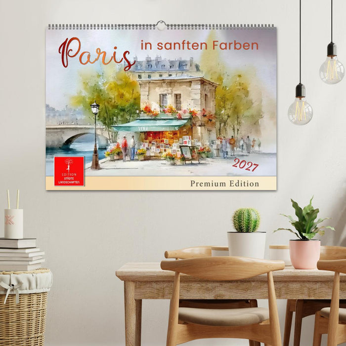 Paris in sanften Farben (CALVENDO Wandkalender 2027)