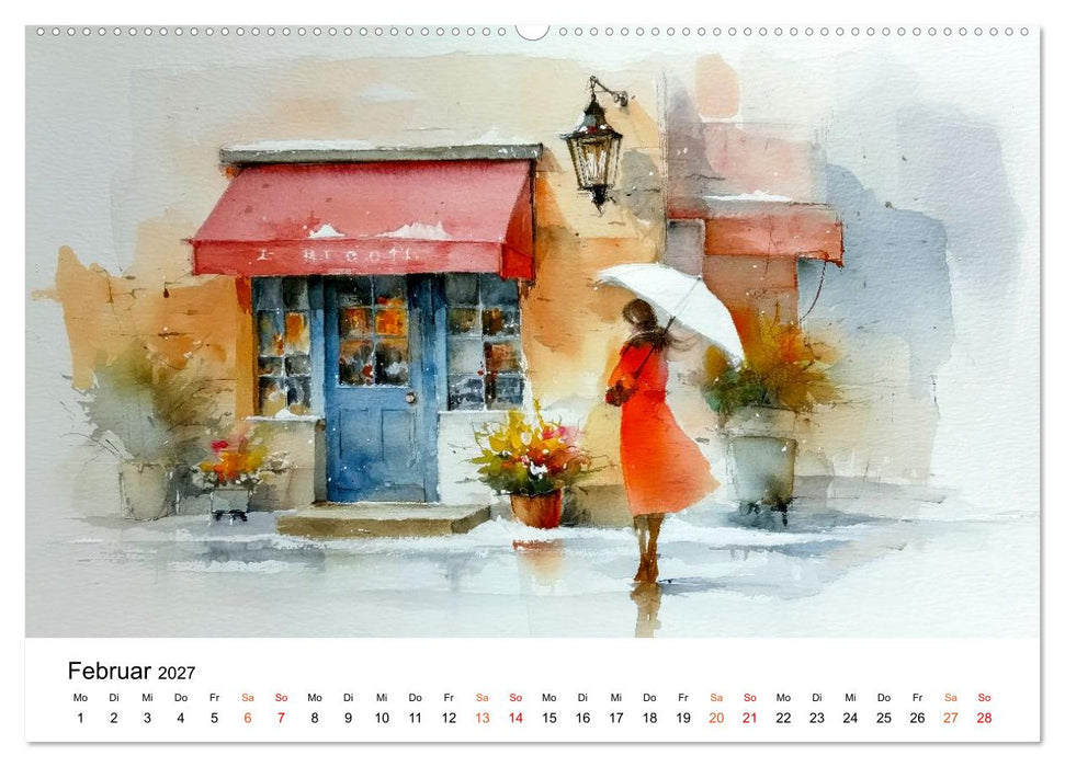 Paris in sanften Farben (CALVENDO Premium Wandkalender 2027)