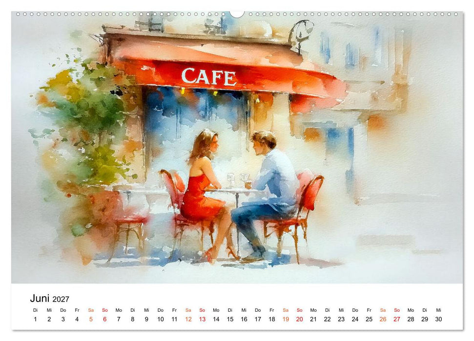 Paris in sanften Farben (CALVENDO Premium Wandkalender 2027)