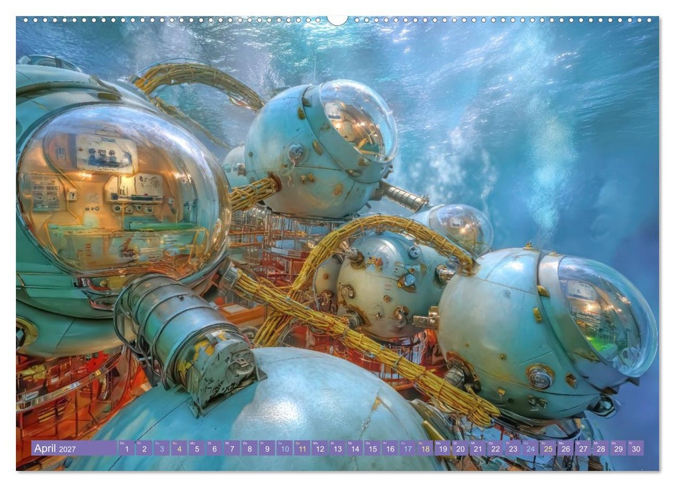 Tauche ein in die Zukunft - Science Fiction Unterwasserwelten (CALVENDO Wandkalender 2027)