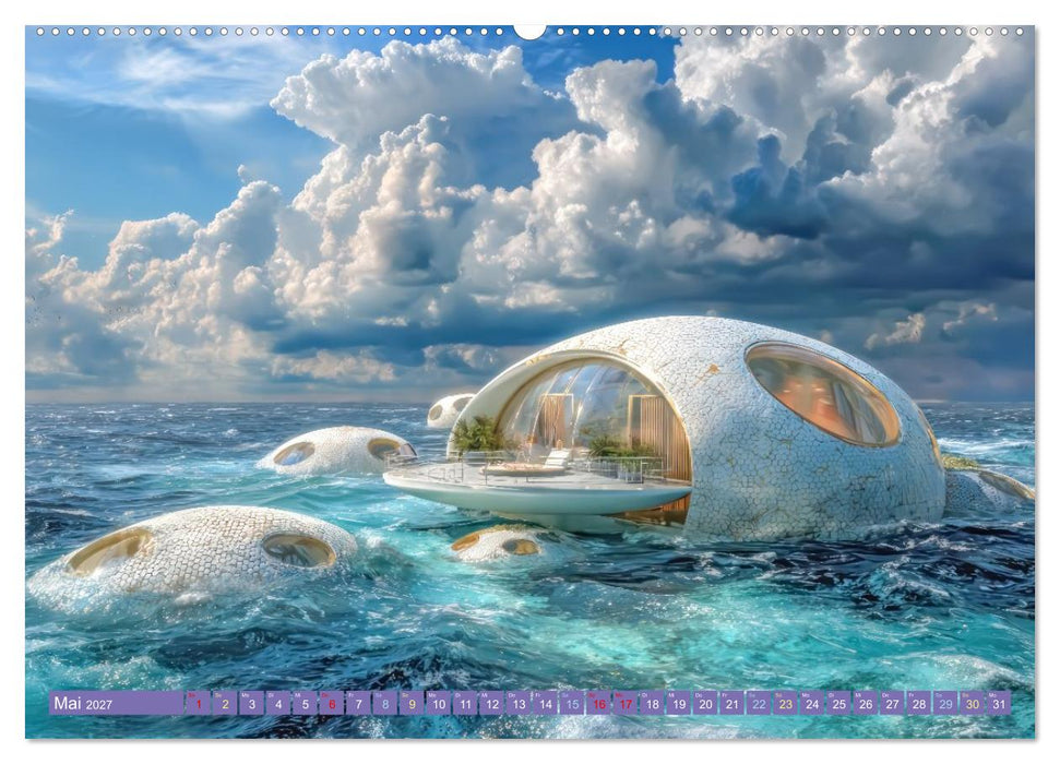 Tauche ein in die Zukunft - Science Fiction Unterwasserwelten (CALVENDO Wandkalender 2027)