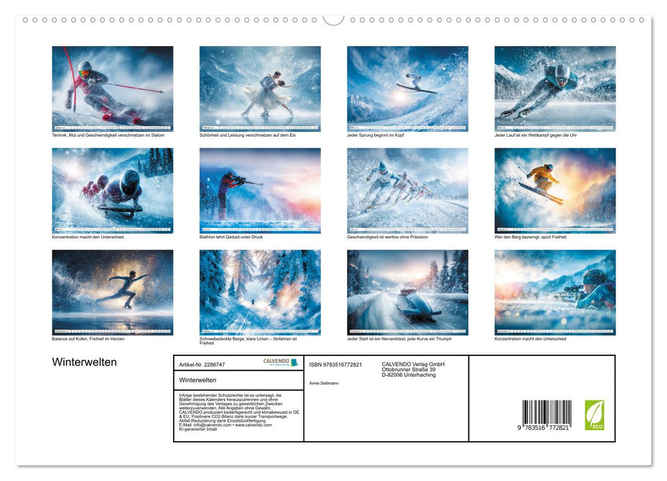 Winterwelten (CALVENDO Premium Wandkalender 2027)
