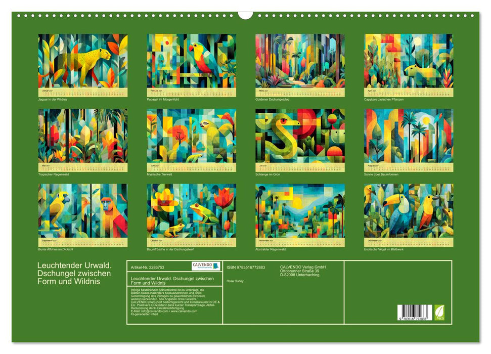 Leuchtender Urwald. Dschungel zwischen Form und Wildnis (CALVENDO Wandkalender 2027)