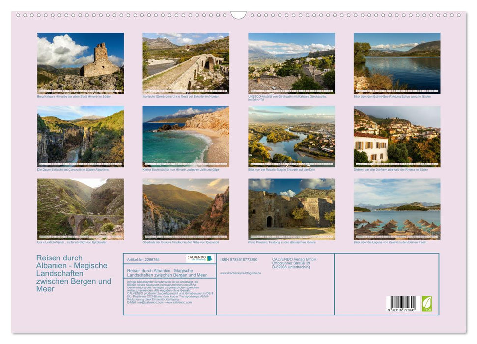 Reisen durch Albanien - Magische Landschaften zwischen Bergen und Meer (CALVENDO Wandkalender 2027)