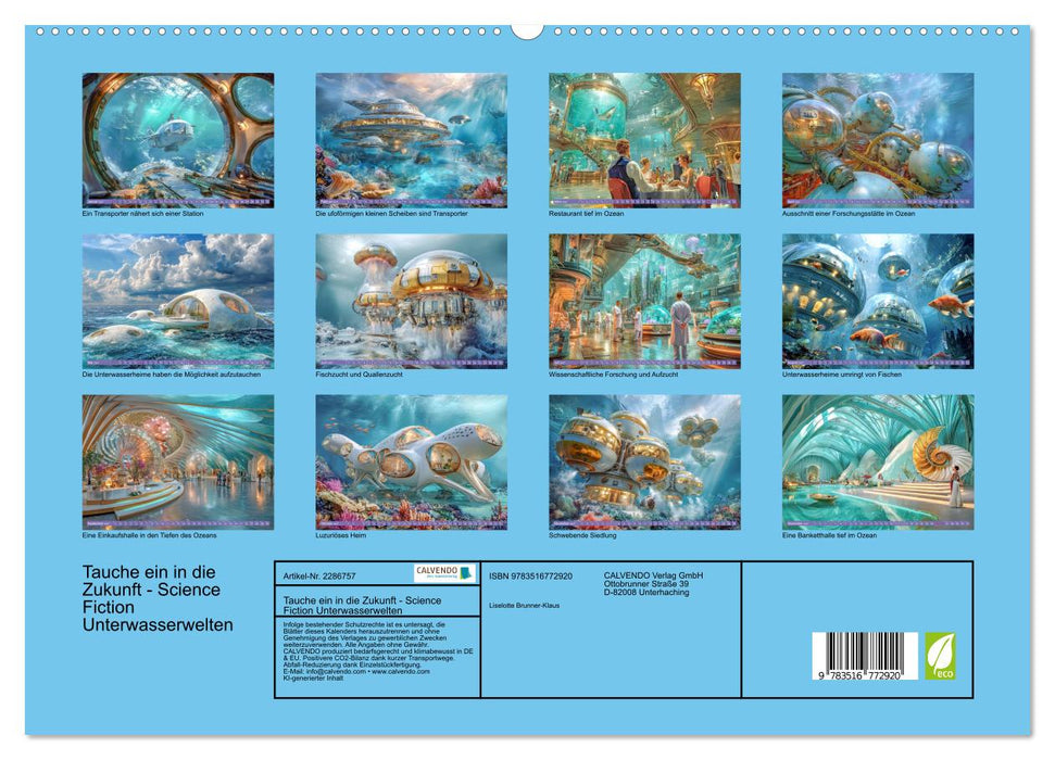 Tauche ein in die Zukunft - Science Fiction Unterwasserwelten (CALVENDO Premium Wandkalender 2027)