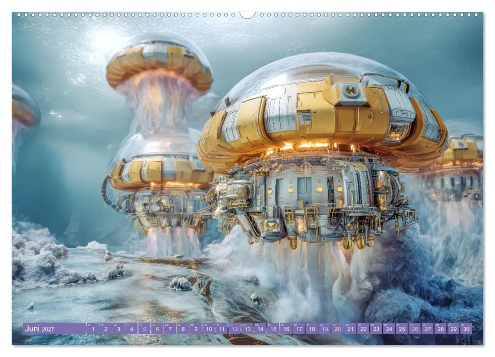 Tauche ein in die Zukunft - Science Fiction Unterwasserwelten (CALVENDO Premium Wandkalender 2027)