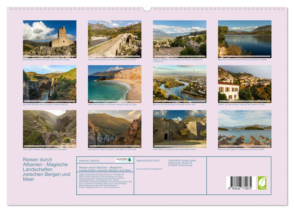 Reisen durch Albanien - Magische Landschaften zwischen Bergen und Meer (CALVENDO Premium Wandkalender 2027)