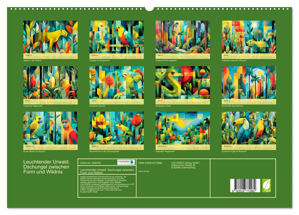 Leuchtender Urwald. Dschungel zwischen Form und Wildnis (CALVENDO Premium Wandkalender 2027)