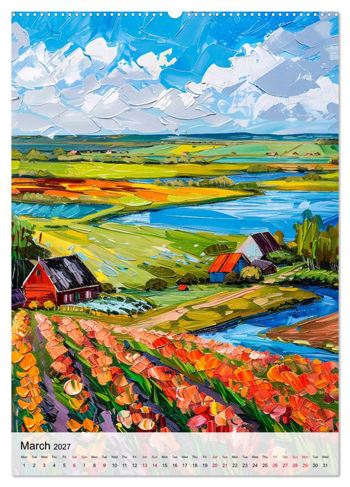The Netherlands in Colour - Artistic Landscapes and City Views (CALVENDO Premium-Calendar 2027)