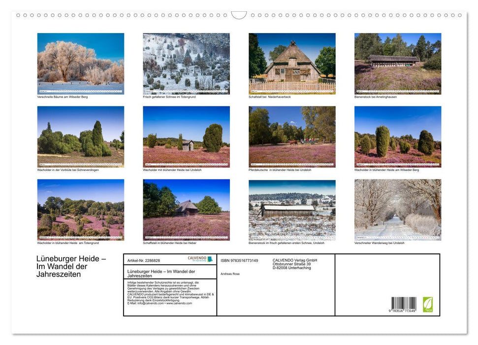 Lüneburger Heide – Im Wandel der Jahreszeiten (CALVENDO Wandkalender 2027)