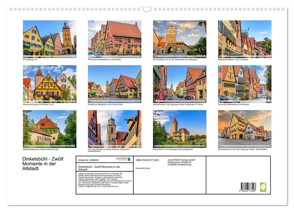 Dinkelsbühl - Zwölf Momente in der Altstadt (CALVENDO Wandkalender 2027)