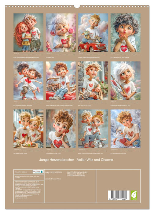 Junge Herzensbrecher - Voller Witz und Charme (CALVENDO Premium Wandkalender 2027)