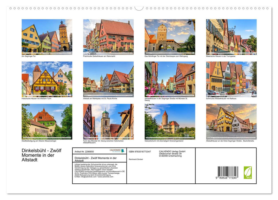 Dinkelsbühl - Zwölf Momente in der Altstadt (CALVENDO Premium Wandkalender 2027)
