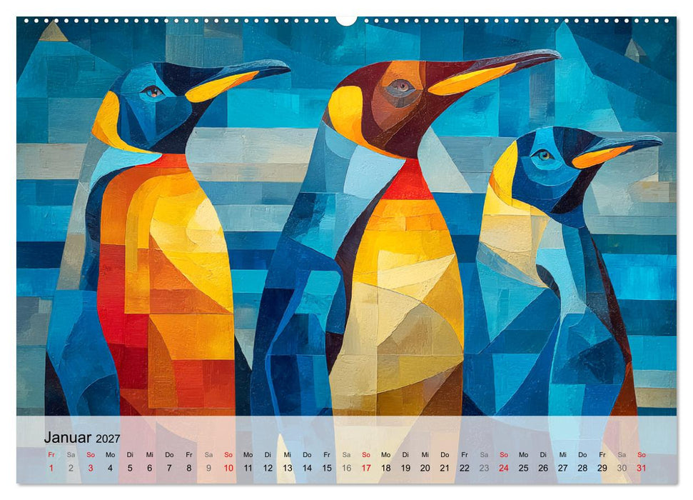 Nordlicht in Facetten. Die Arktis in geometrischer Bildsprache (CALVENDO Premium Wandkalender 2027)