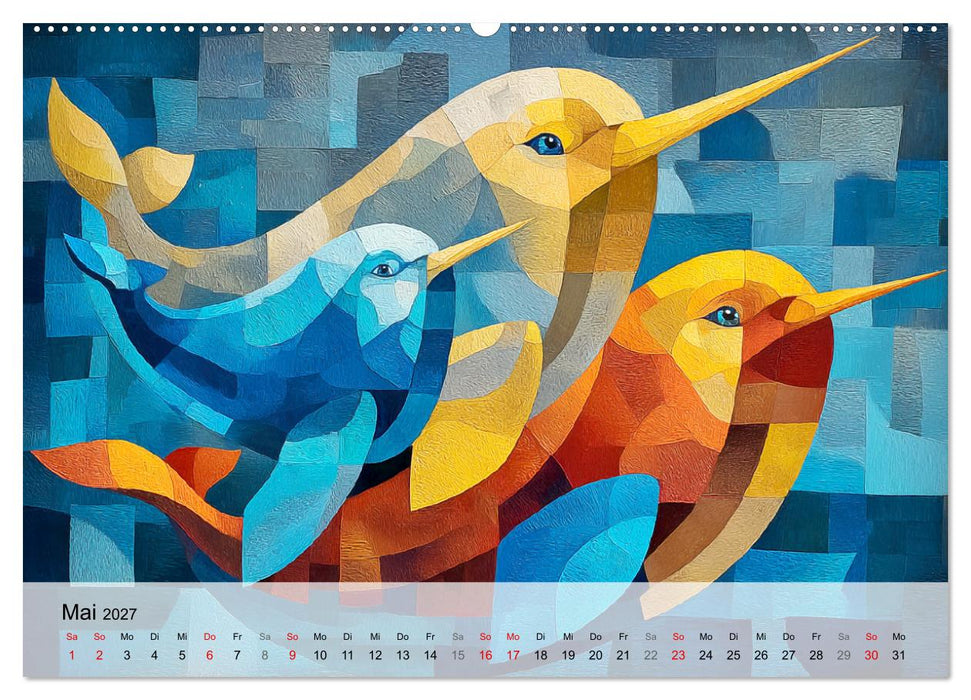 Nordlicht in Facetten. Die Arktis in geometrischer Bildsprache (CALVENDO Premium Wandkalender 2027)
