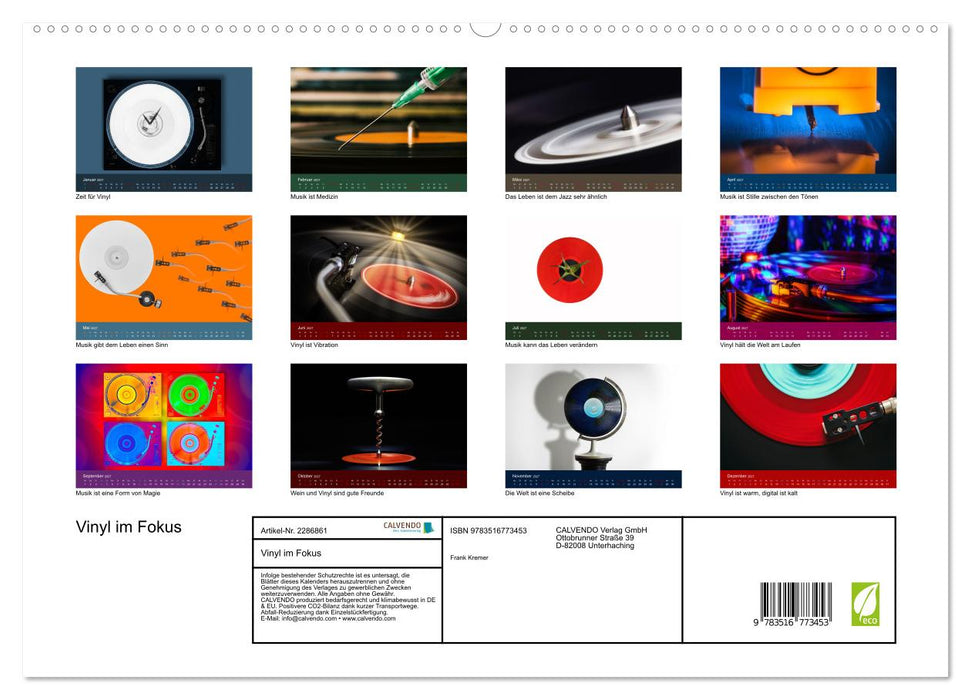 Vinyl im Fokus (CALVENDO Premium Wandkalender 2027)