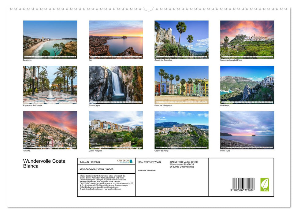 Wundervolle Costa Blanca (CALVENDO Premium Wandkalender 2027)