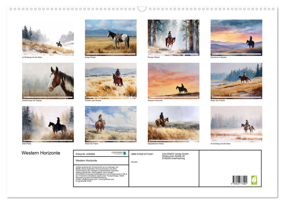 Western Horizonte (CALVENDO Wandkalender 2027)