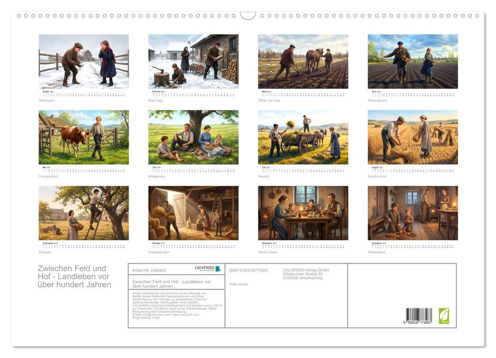 Zwischen Feld und Hof - Landleben vor über hundert Jahren (CALVENDO Wandkalender 2027)