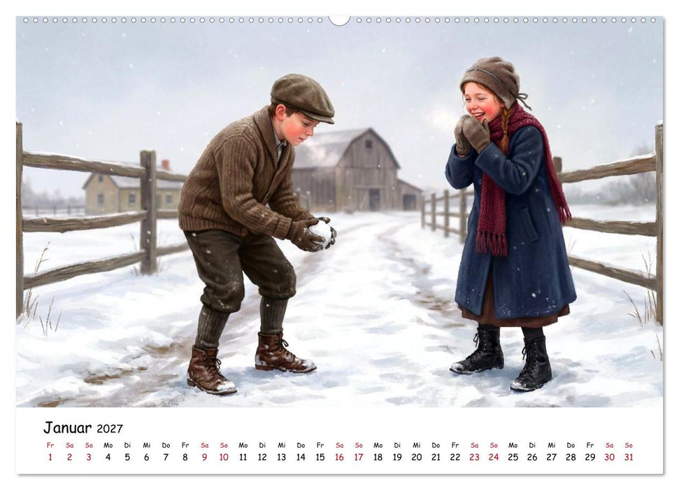 Zwischen Feld und Hof - Landleben vor über hundert Jahren (CALVENDO Wandkalender 2027)