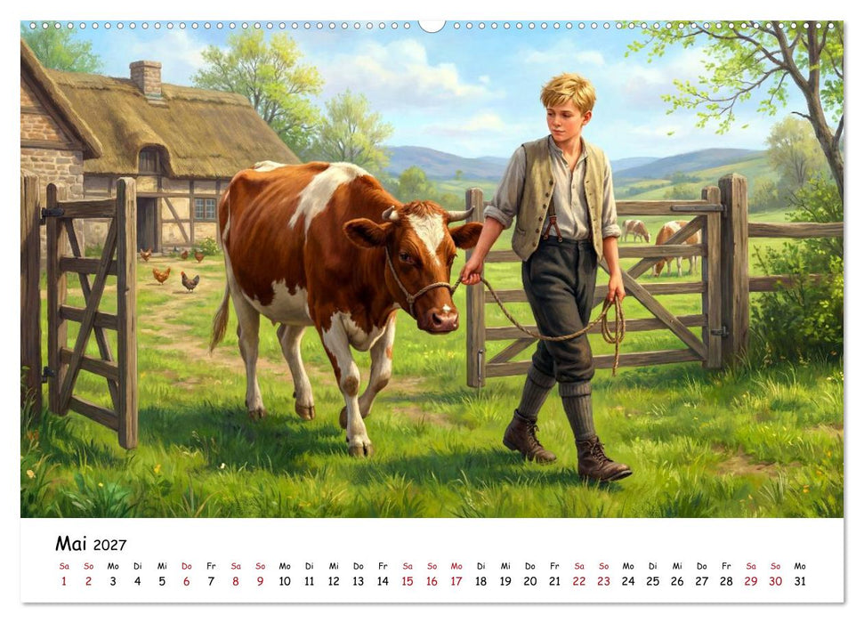 Zwischen Feld und Hof - Landleben vor über hundert Jahren (CALVENDO Wandkalender 2027)